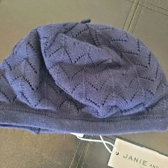 𝅺Janie and Jack Unisex Navy Soft Knit Beanie Hat NEW NWT - Picture 3 of 6